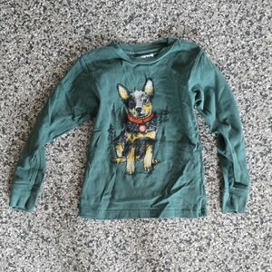 Carhartt Green Long Sleeve Kids Tee with Dog Design